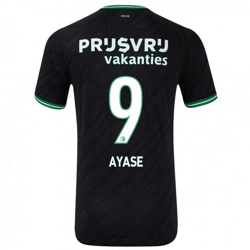 Vaikiškas Ayase Ueda #9 Juoda Žalia Išvykos Marškinėliai 2024/25 T-Shirt