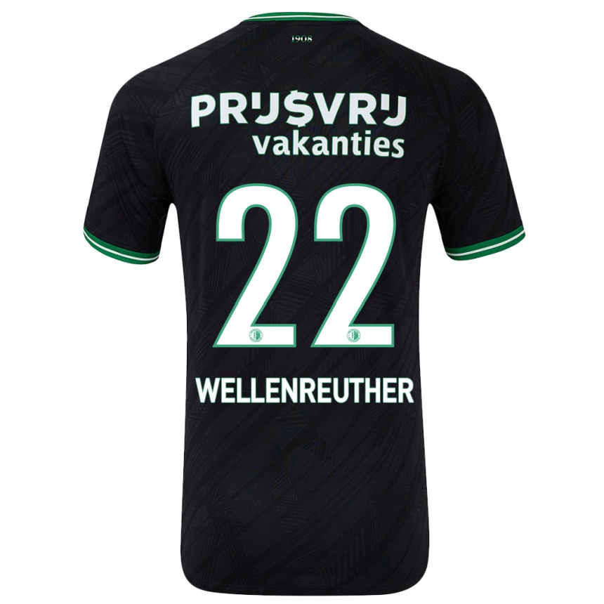 Vaikiškas Timon Wellenreuther #22 Juoda Žalia Išvykos Marškinėliai 2024/25 T-Shirt