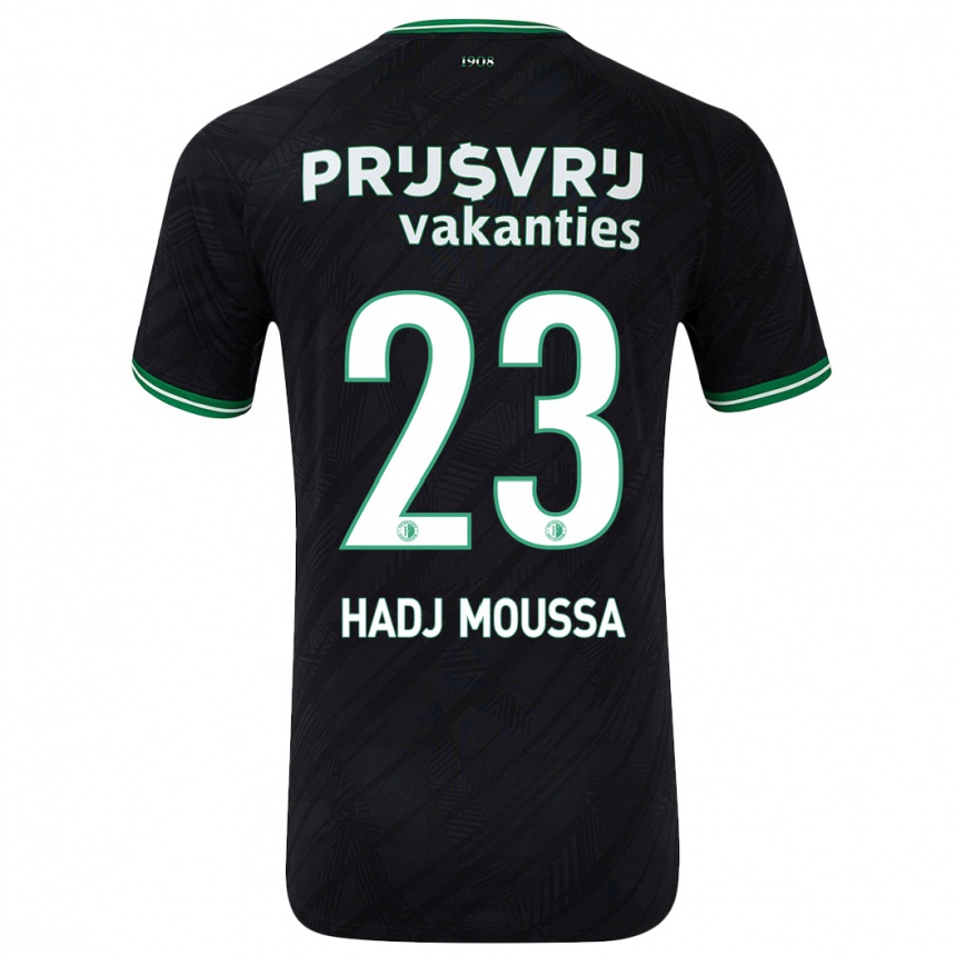 Vaikiškas Anis Hadj Moussa #23 Juoda Žalia Išvykos Marškinėliai 2024/25 T-Shirt