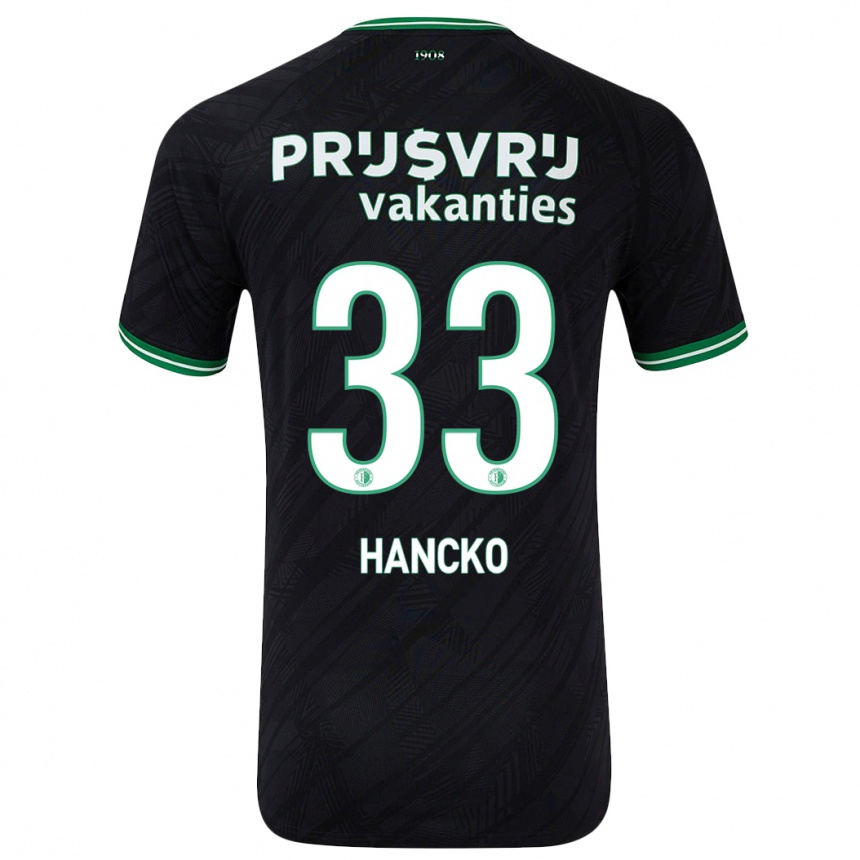 Vaikiškas David Hancko #33 Juoda Žalia Išvykos Marškinėliai 2024/25 T-Shirt