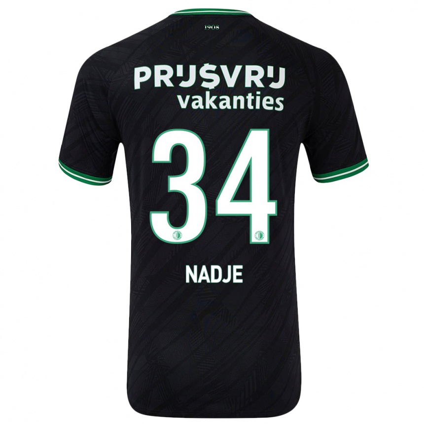 Vaikiškas Chris-Kévin Nadje #34 Juoda Žalia Išvykos Marškinėliai 2024/25 T-Shirt