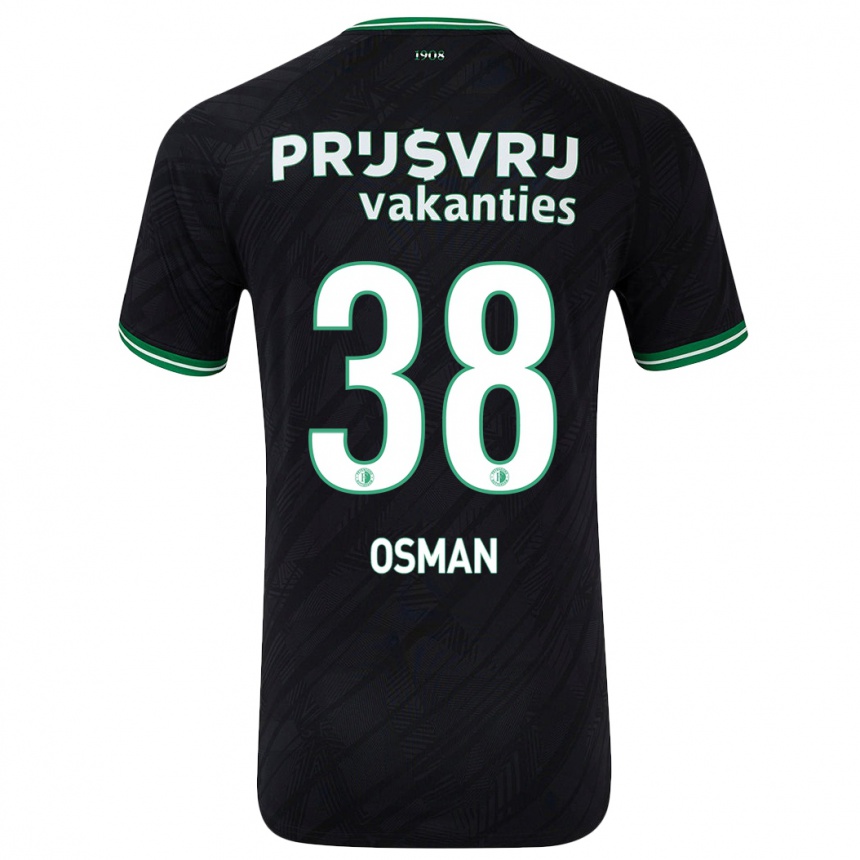 Vaikiškas Ibrahim Osman #38 Juoda Žalia Išvykos Marškinėliai 2024/25 T-Shirt