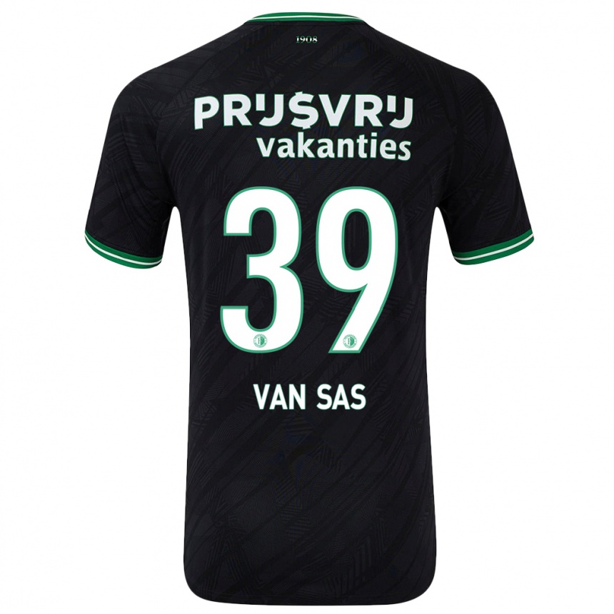 Vaikiškas Mikki Van Sas #39 Juoda Žalia Išvykos Marškinėliai 2024/25 T-Shirt