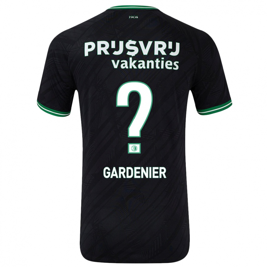 Vaikiškas Lucas Gardenier #0 Juoda Žalia Išvykos Marškinėliai 2024/25 T-Shirt