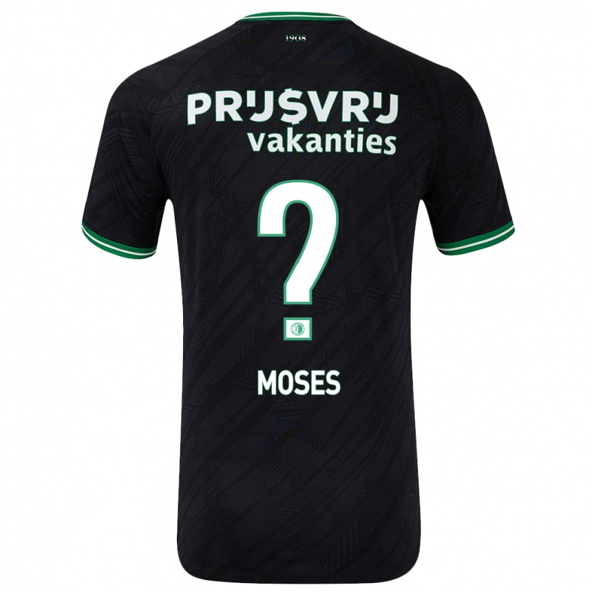 Vaikiškas Troy Moses #0 Juoda Žalia Išvykos Marškinėliai 2024/25 T-Shirt