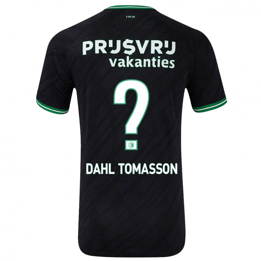 Vaikiškas Luca Dahl Tomasson #0 Juoda Žalia Išvykos Marškinėliai 2024/25 T-Shirt