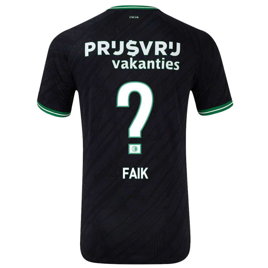 Vaikiškas Ibrahim Faik #0 Juoda Žalia Išvykos Marškinėliai 2024/25 T-Shirt