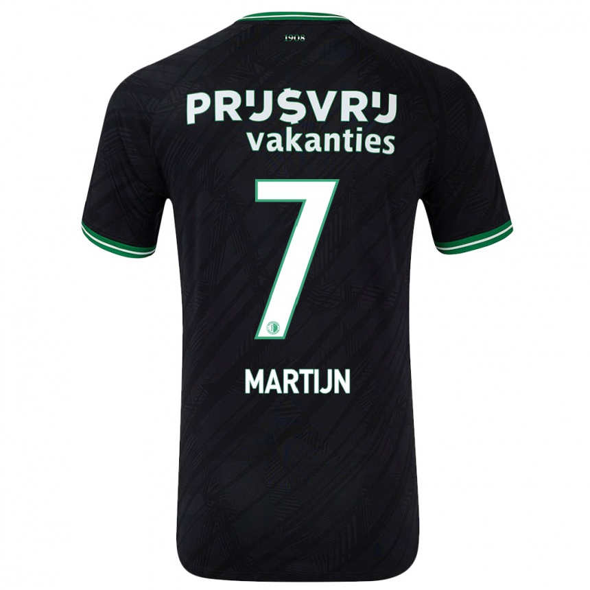 Vaikiškas Rowendley Martijn #7 Juoda Žalia Išvykos Marškinėliai 2024/25 T-Shirt