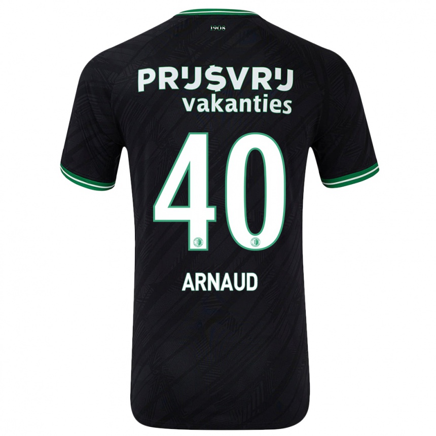 Vaikiškas Lugene Arnaud #40 Juoda Žalia Išvykos Marškinėliai 2024/25 T-Shirt