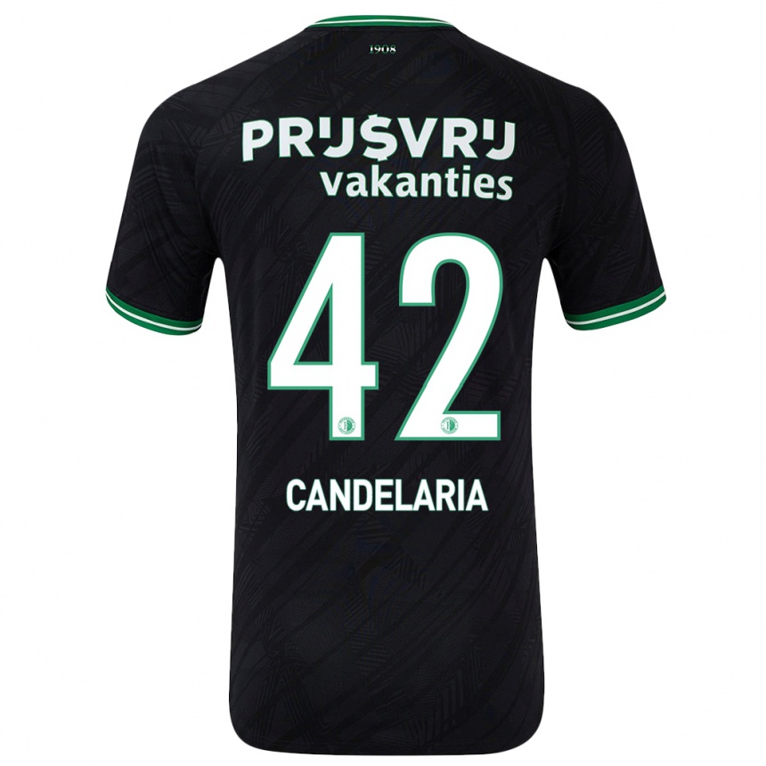 Vaikiškas Jayden Candelaria #42 Juoda Žalia Išvykos Marškinėliai 2024/25 T-Shirt