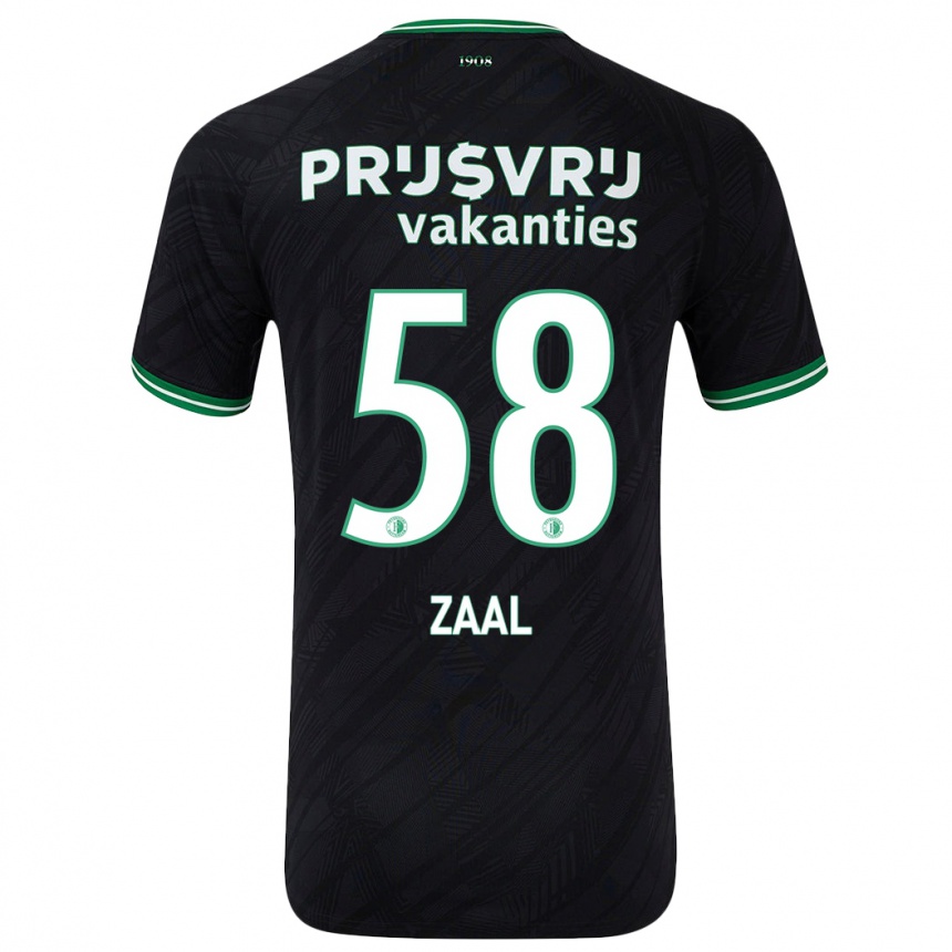 Vaikiškas Timo Zaal #58 Juoda Žalia Išvykos Marškinėliai 2024/25 T-Shirt