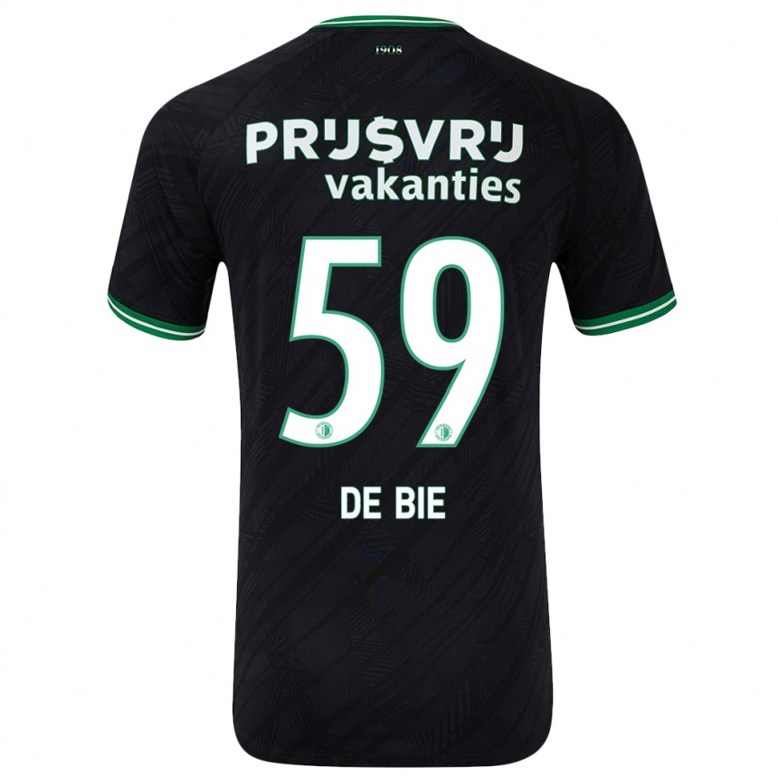 Vaikiškas Joey De Bie #59 Juoda Žalia Išvykos Marškinėliai 2024/25 T-Shirt