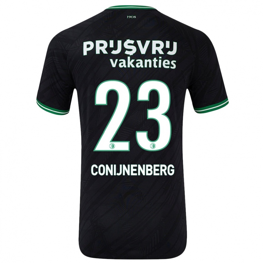 Vaikiškas Jada Conijnenberg #23 Juoda Žalia Išvykos Marškinėliai 2024/25 T-Shirt