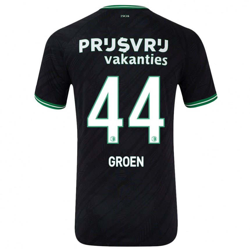 Vaikiškas Nesto Groen #44 Juoda Žalia Išvykos Marškinėliai 2024/25 T-Shirt