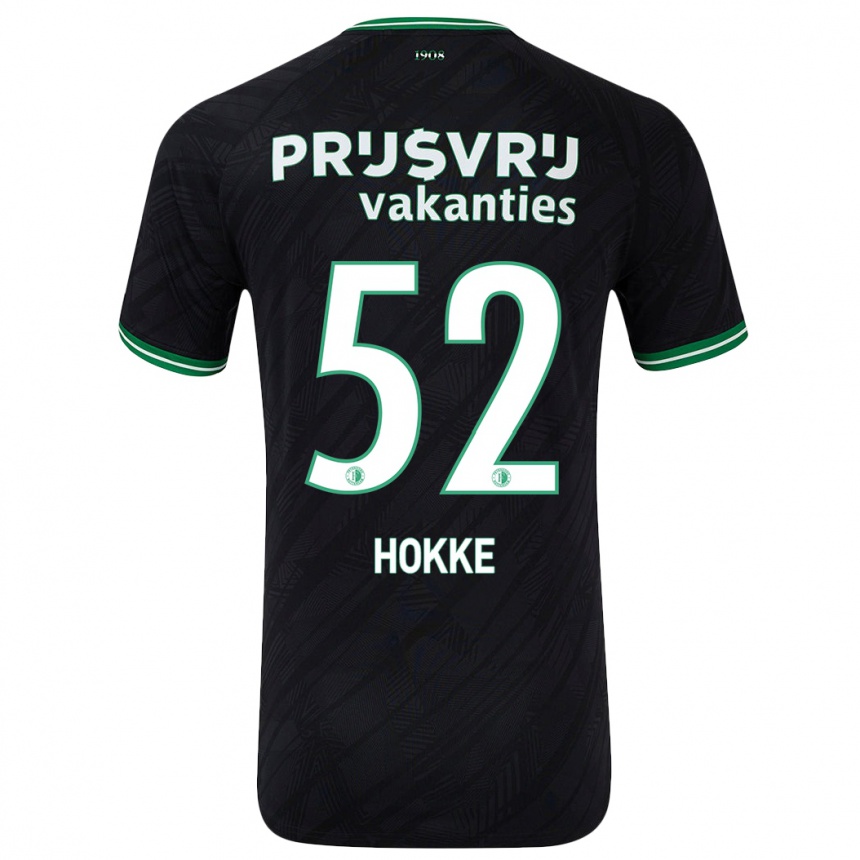 Vaikiškas Milan Hokke #52 Juoda Žalia Išvykos Marškinėliai 2024/25 T-Shirt