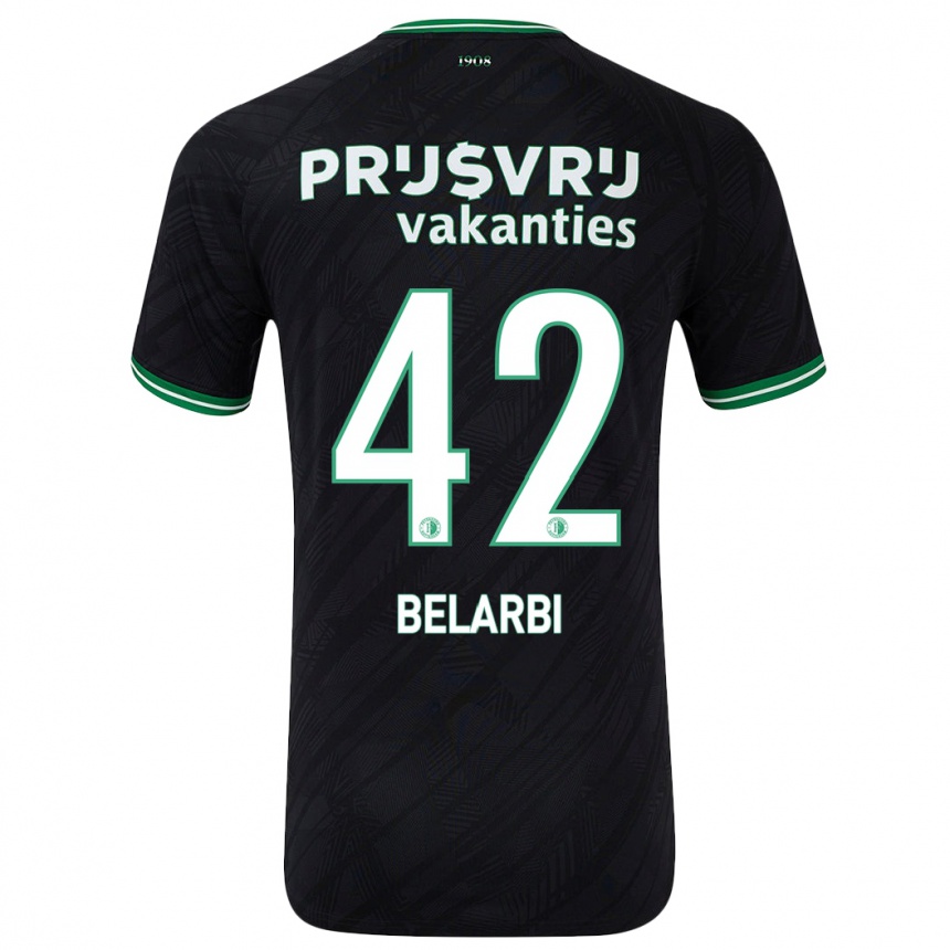 Vaikiškas Abdel Belarbi #42 Juoda Žalia Išvykos Marškinėliai 2024/25 T-Shirt