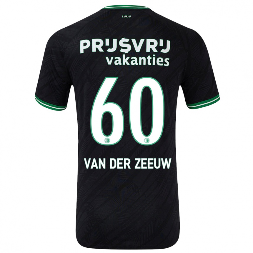 Vaikiškas Twan Van Der Zeeuw #60 Juoda Žalia Išvykos Marškinėliai 2024/25 T-Shirt