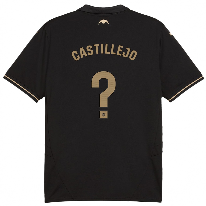 Vaikiškas Samu Castillejo #0 Juoda Išvykos Marškinėliai 2024/25 T-Shirt