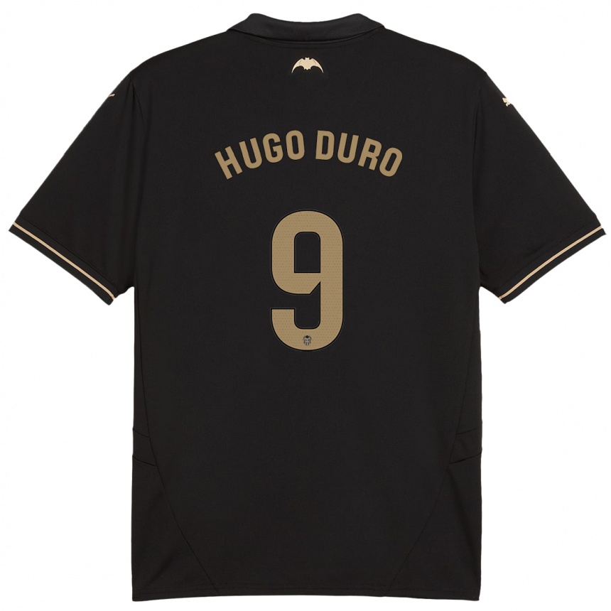 Vaikiškas Hugo Duro #9 Juoda Išvykos Marškinėliai 2024/25 T-Shirt