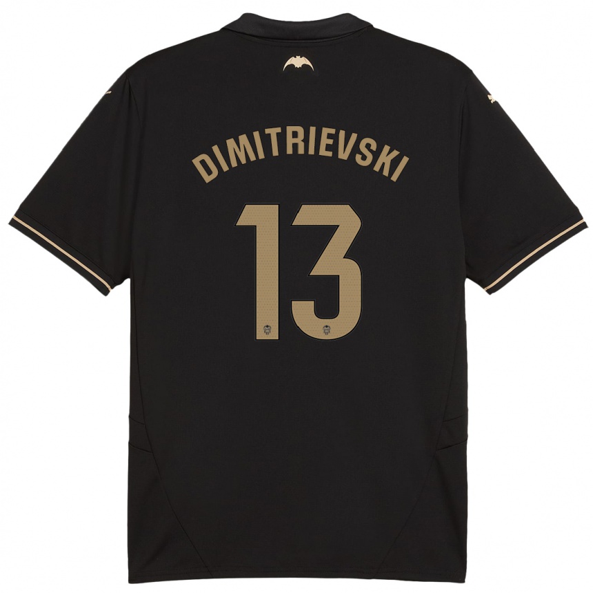 Vaikiškas Stole Dimitrievski #13 Juoda Išvykos Marškinėliai 2024/25 T-Shirt