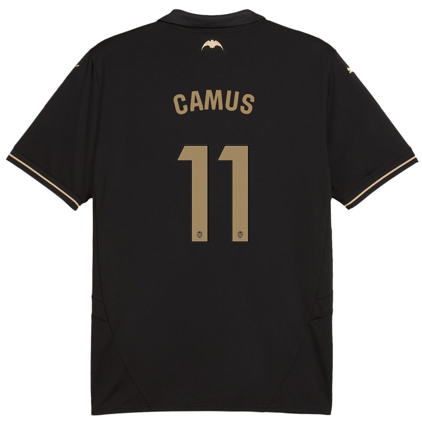 Vaikiškas Marco Camus #11 Juoda Išvykos Marškinėliai 2024/25 T-Shirt