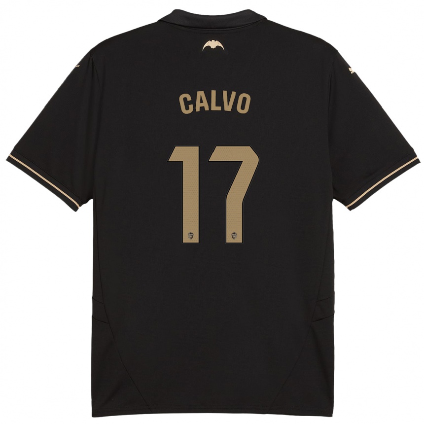 Vaikiškas Borja Calvo #17 Juoda Išvykos Marškinėliai 2024/25 T-Shirt