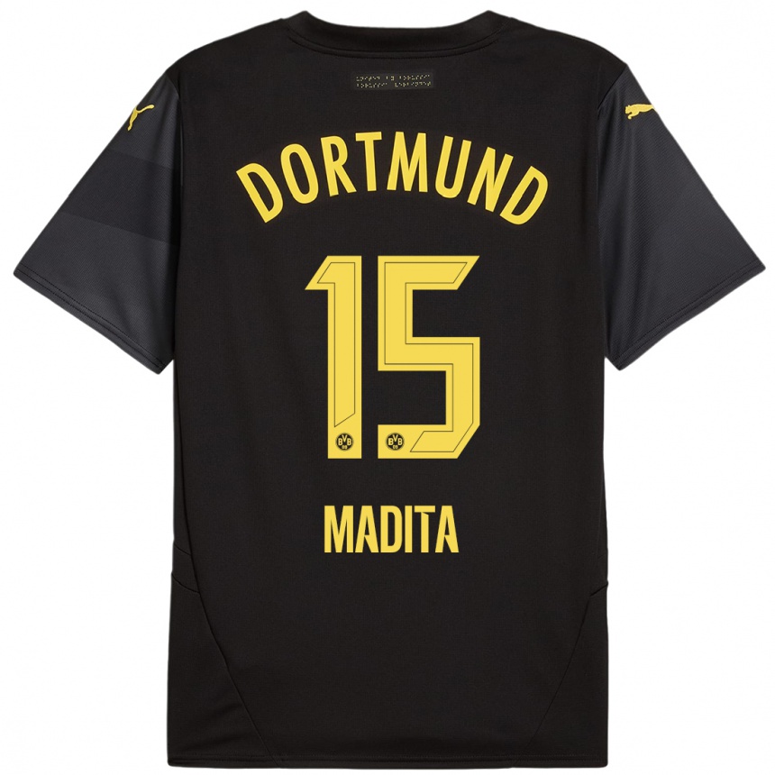 Vaikiškas Kohorst Madita #15 Juoda Geltona Išvykos Marškinėliai 2024/25 T-Shirt