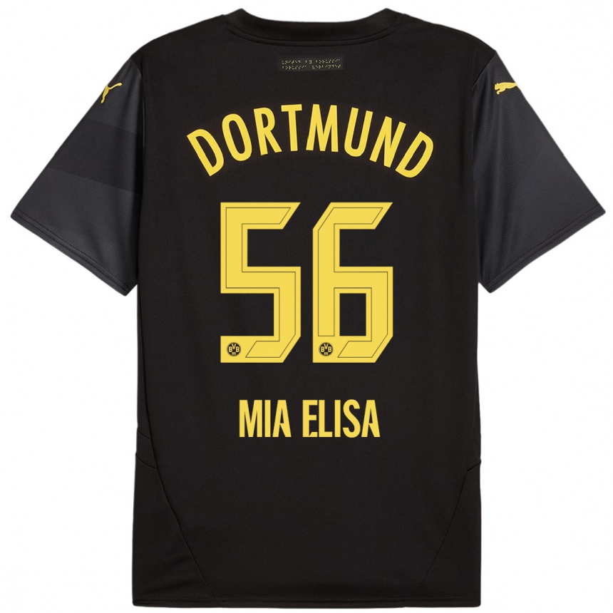 Vaikiškas Bomnuter Mia Elisa #56 Juoda Geltona Išvykos Marškinėliai 2024/25 T-Shirt