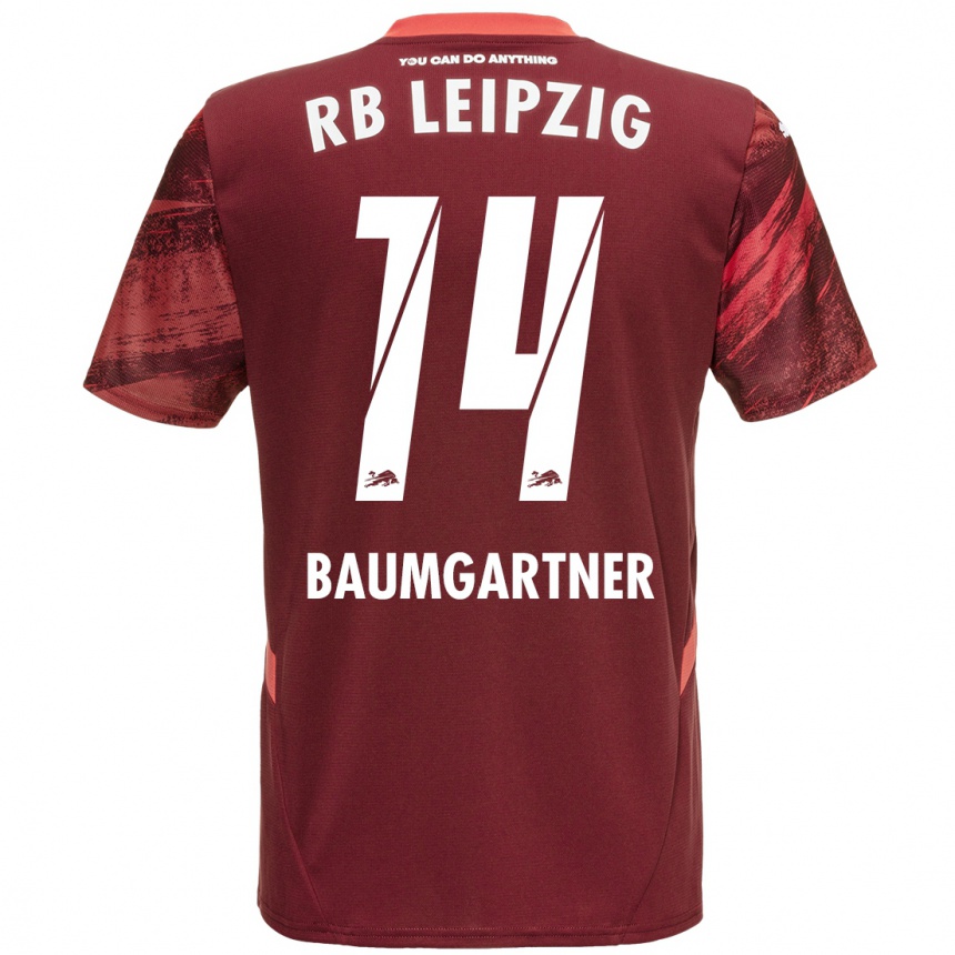 Vaikiškas Christoph Baumgartner #14 Burgundija Išvykos Marškinėliai 2024/25 T-Shirt