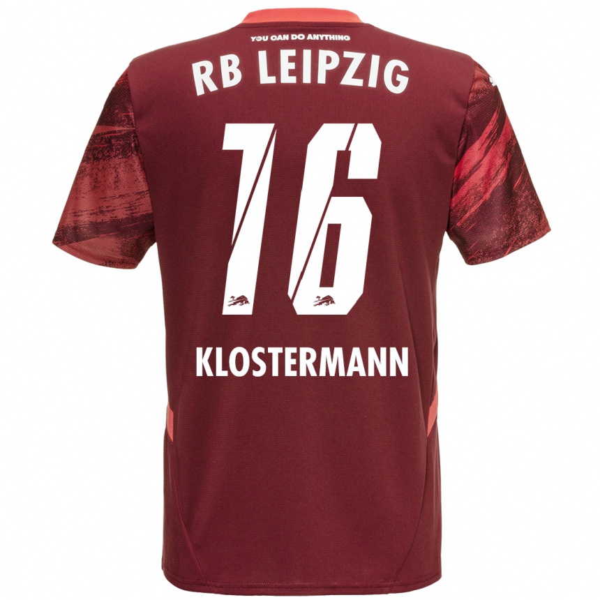 Vaikiškas Lukas Klostermann #16 Burgundija Išvykos Marškinėliai 2024/25 T-Shirt