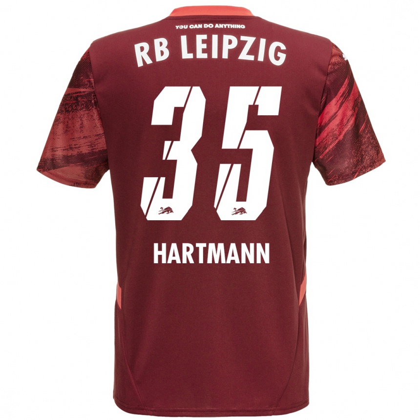 Vaikiškas Fabrice Hartmann #35 Burgundija Išvykos Marškinėliai 2024/25 T-Shirt