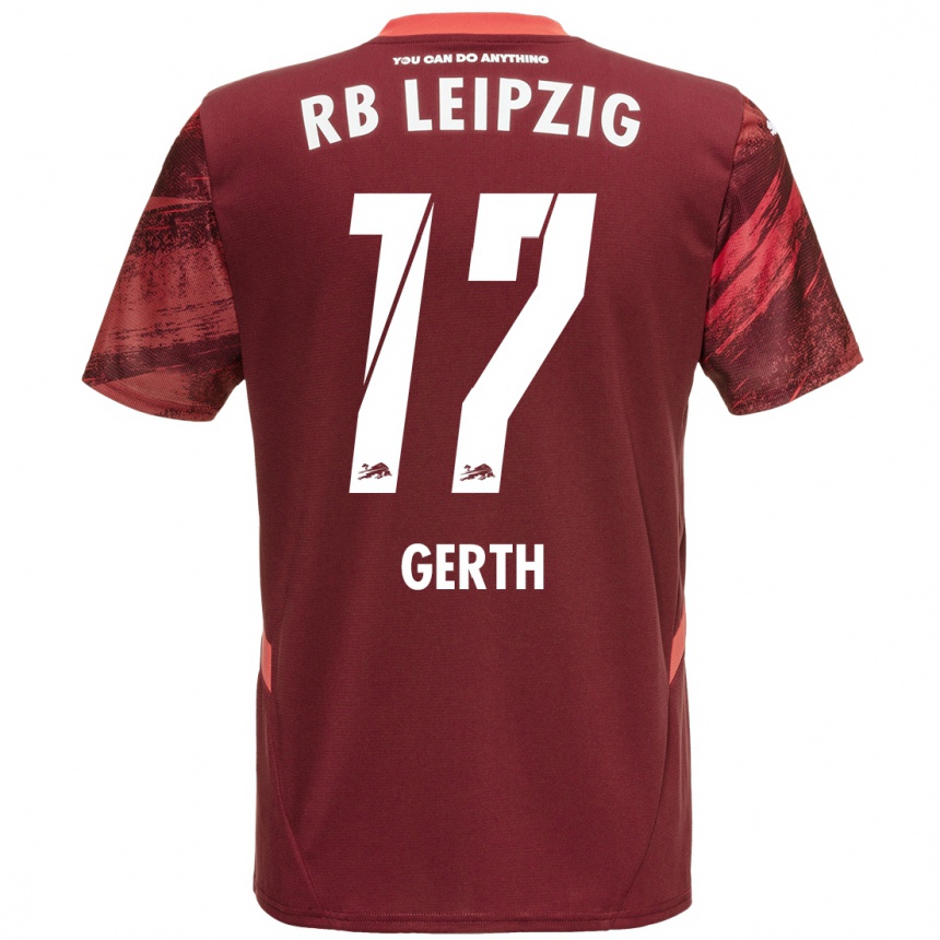 Vaikiškas Amos Gerth #17 Burgundija Išvykos Marškinėliai 2024/25 T-Shirt