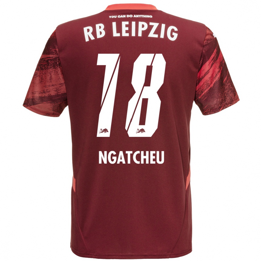 Vaikiškas Yohan Ngatcheu #18 Burgundija Išvykos Marškinėliai 2024/25 T-Shirt