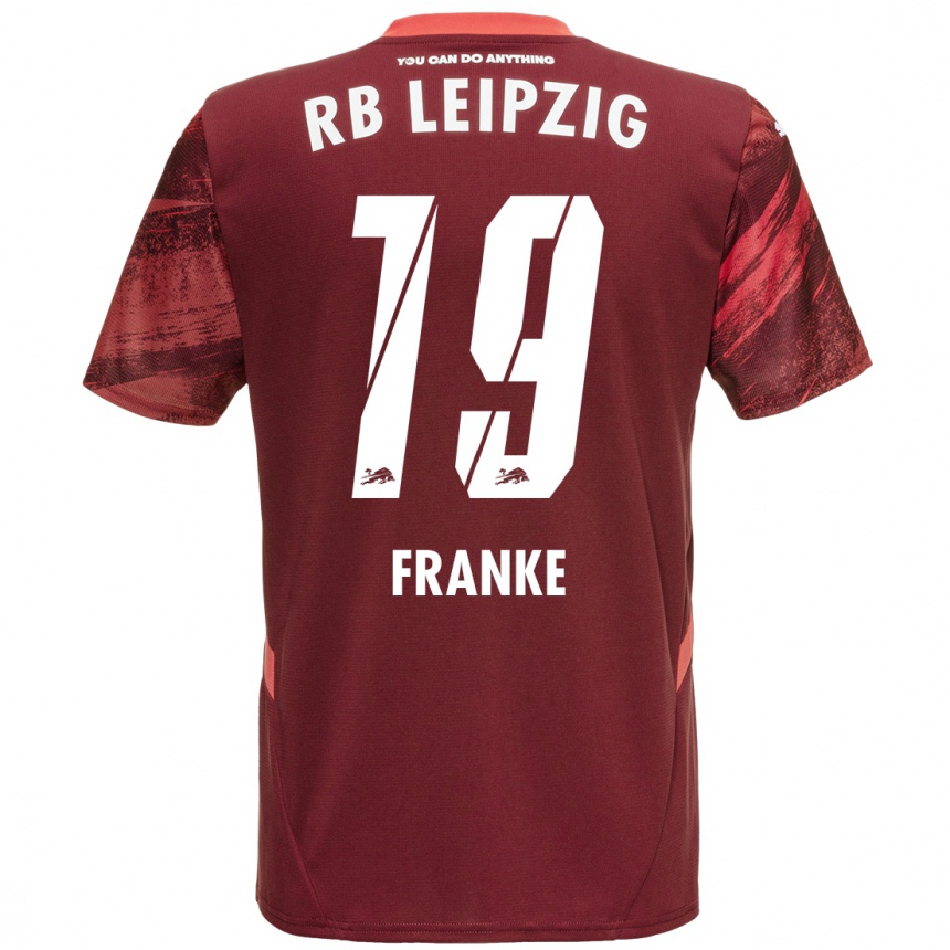 Vaikiškas Lenny Franke #19 Burgundija Išvykos Marškinėliai 2024/25 T-Shirt