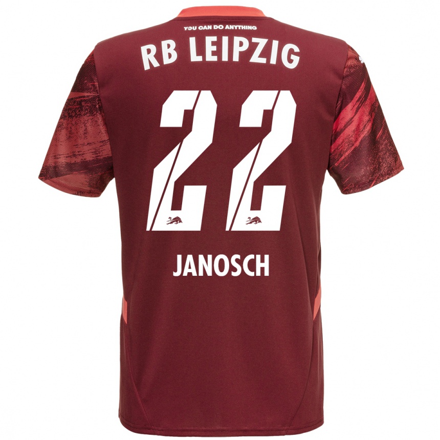 Vaikiškas Luca Janosch #22 Burgundija Išvykos Marškinėliai 2024/25 T-Shirt