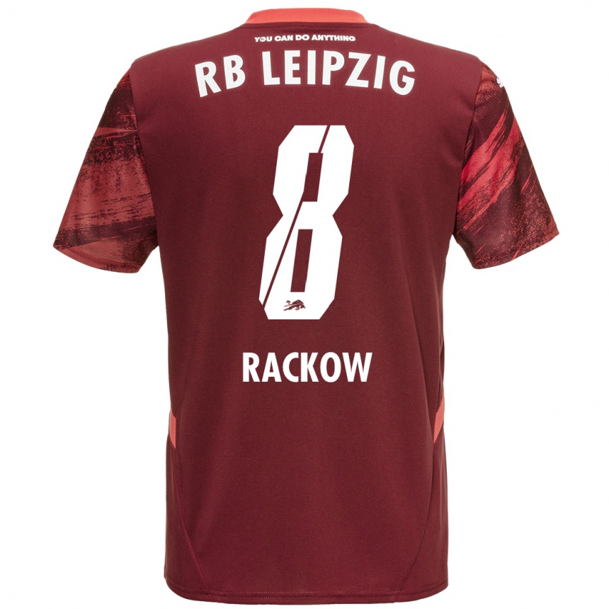 Vaikiškas Gianna Rackow #8 Burgundija Išvykos Marškinėliai 2024/25 T-Shirt