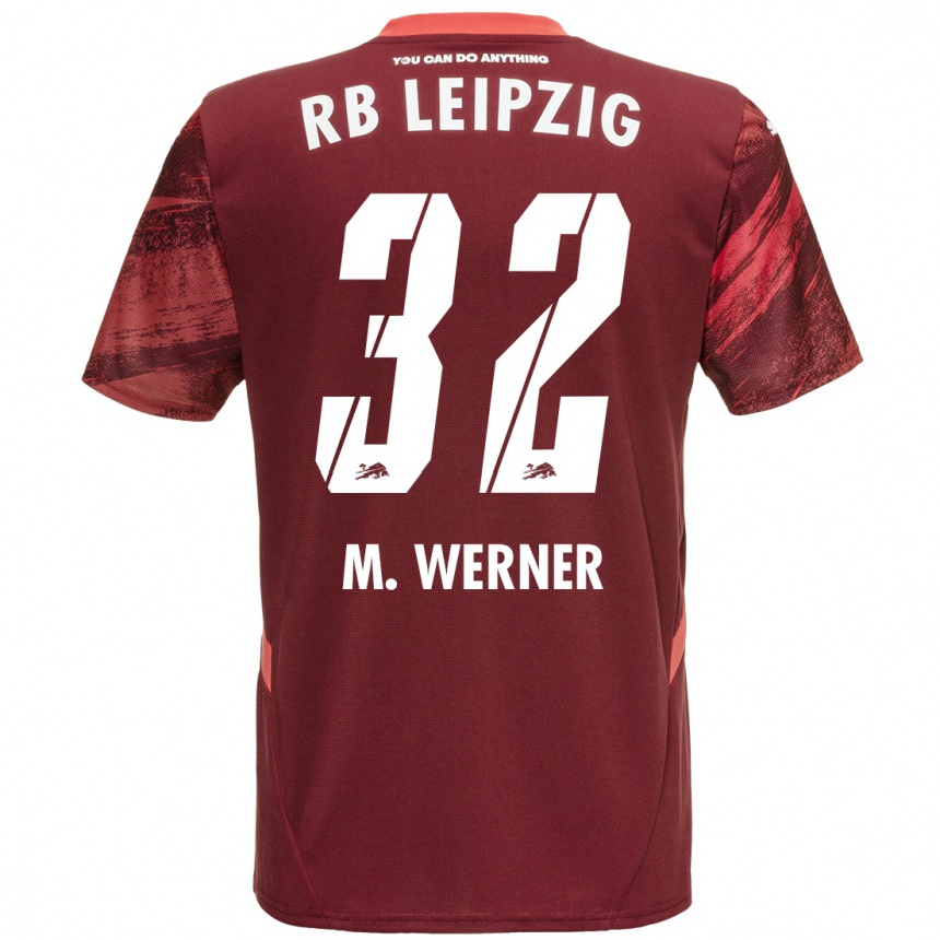 Vaikiškas Mia Werner #32 Burgundija Išvykos Marškinėliai 2024/25 T-Shirt