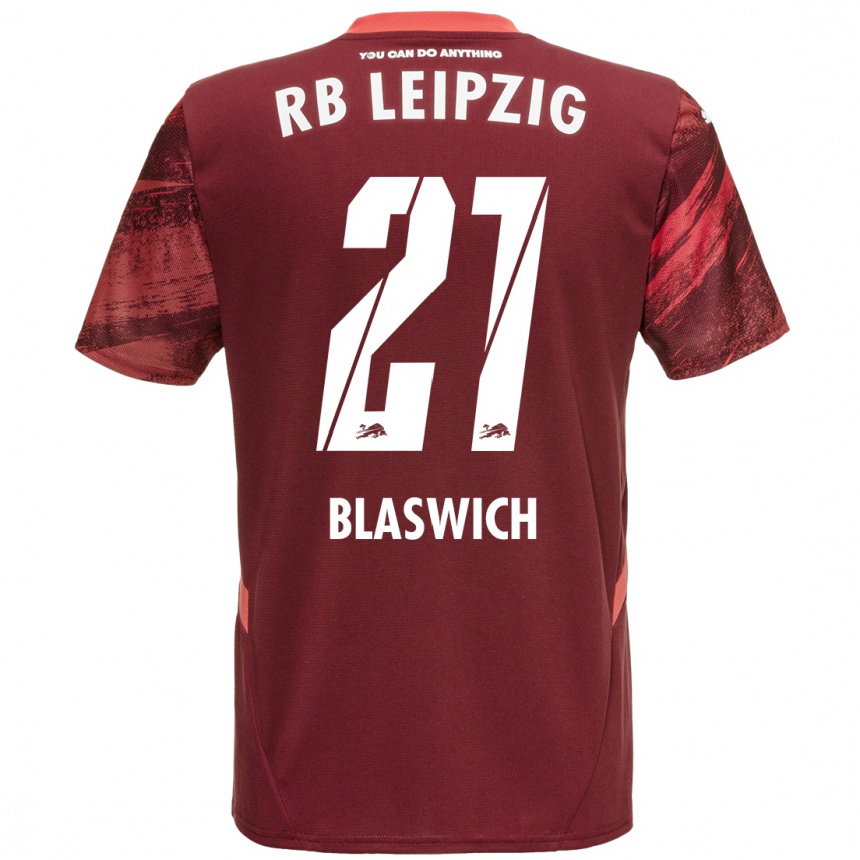 Vaikiškas Janis Blaswich #21 Burgundija Išvykos Marškinėliai 2024/25 T-Shirt