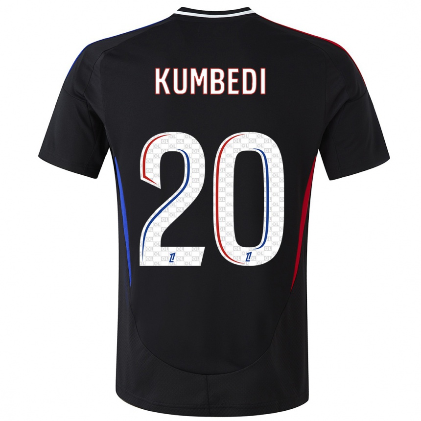 Vaikiškas Saël Kumbedi #20 Juoda Išvykos Marškinėliai 2024/25 T-Shirt