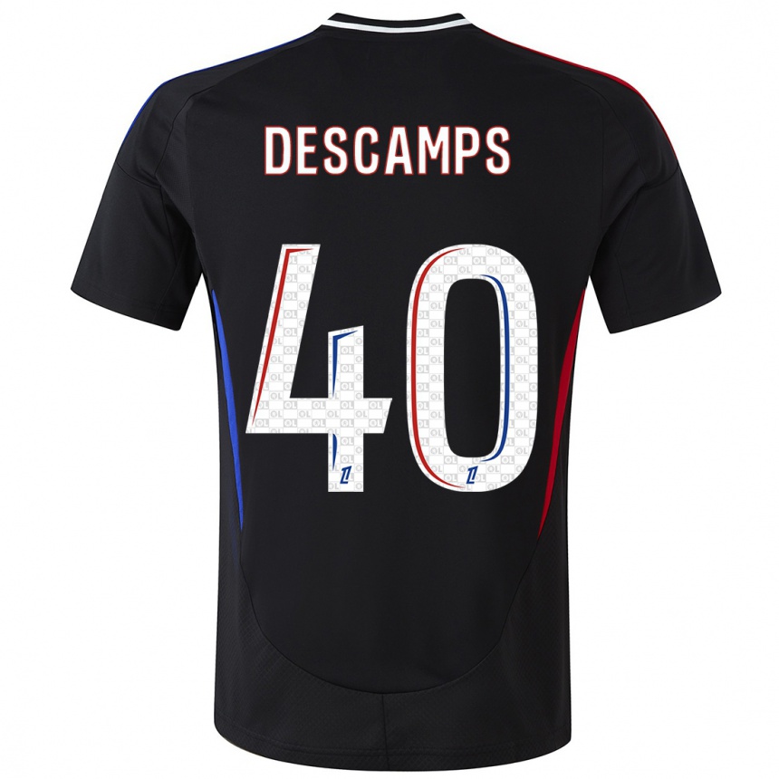 Vaikiškas Rémy Descamps #40 Juoda Išvykos Marškinėliai 2024/25 T-Shirt