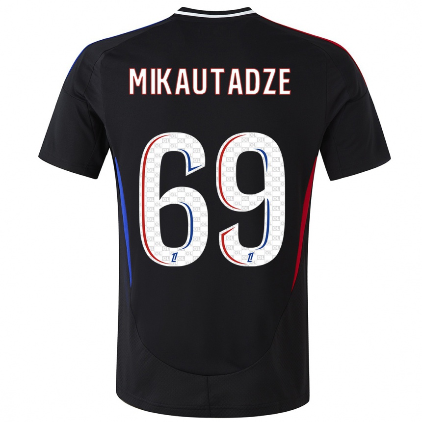 Vaikiškas Georges Mikautadze #69 Juoda Išvykos Marškinėliai 2024/25 T-Shirt