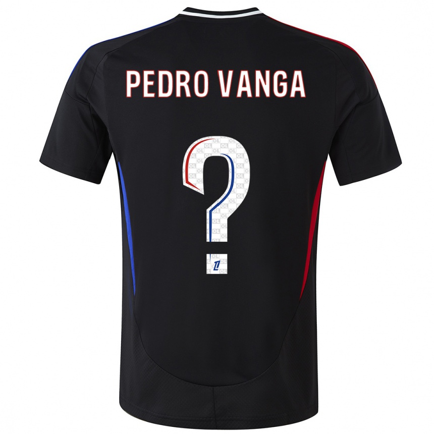 Vaikiškas Emerson Pedro Vanga #0 Juoda Išvykos Marškinėliai 2024/25 T-Shirt