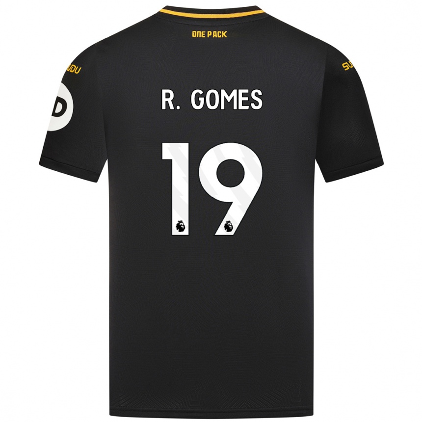 Vaikiškas Rodrigo Gomes #19 Juoda Išvykos Marškinėliai 2024/25 T-Shirt