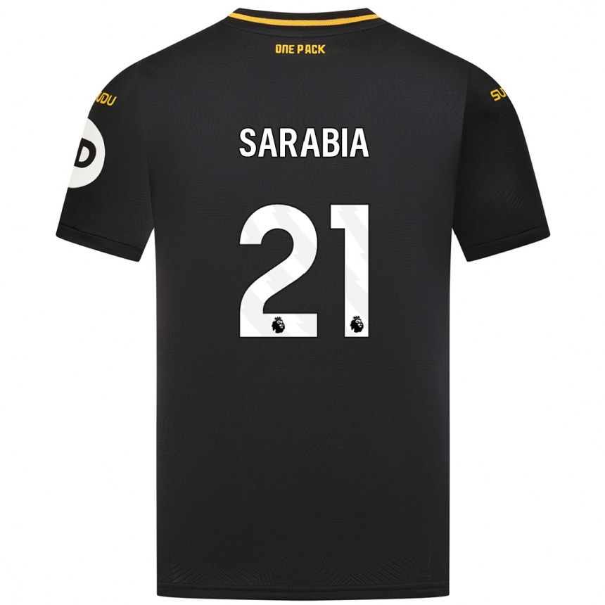 Vaikiškas Pablo Sarabia #21 Juoda Išvykos Marškinėliai 2024/25 T-Shirt