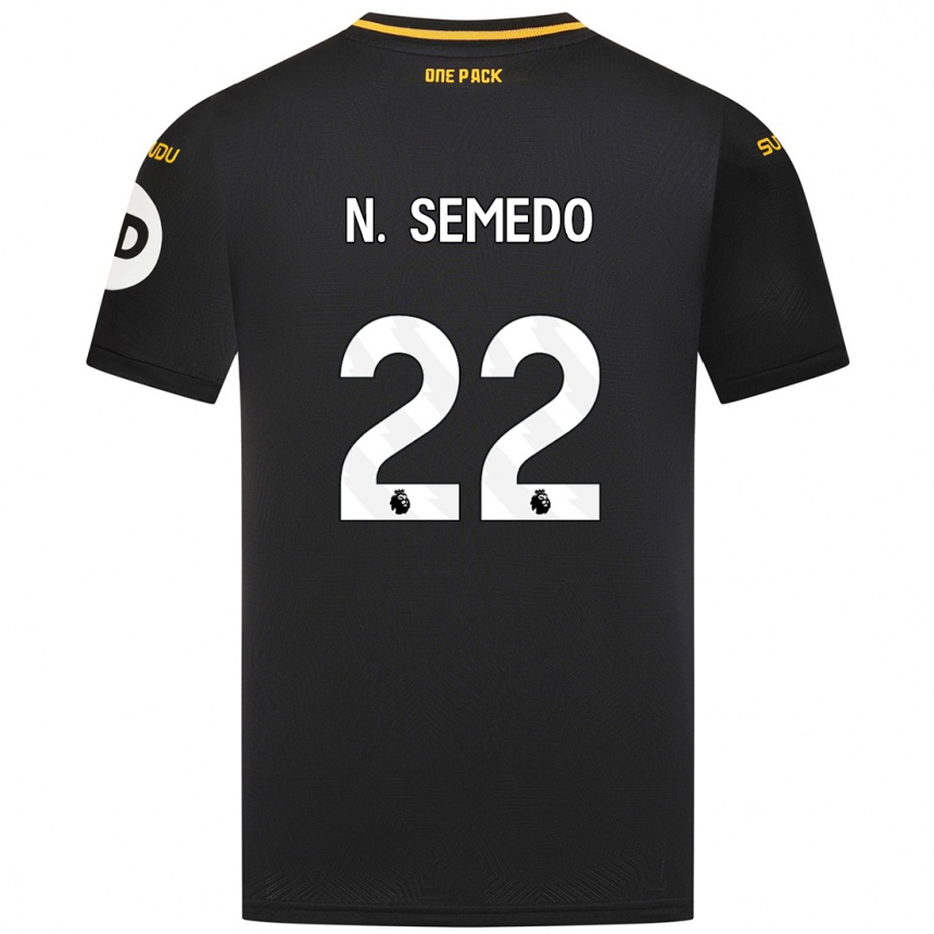 Vaikiškas Nélson Semedo #22 Juoda Išvykos Marškinėliai 2024/25 T-Shirt