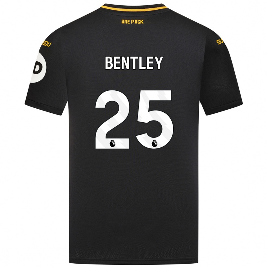 Vaikiškas Daniel Bentley #25 Juoda Išvykos Marškinėliai 2024/25 T-Shirt