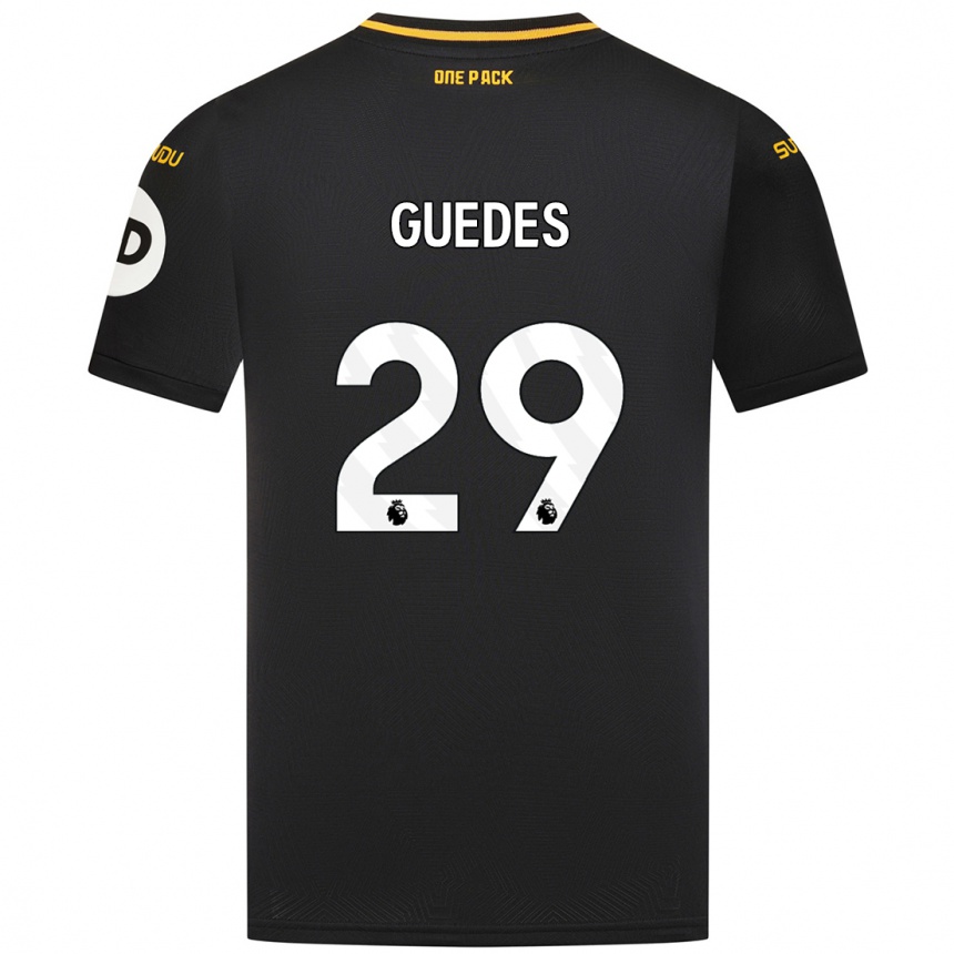 Vaikiškas Gonçalo Guedes #29 Juoda Išvykos Marškinėliai 2024/25 T-Shirt