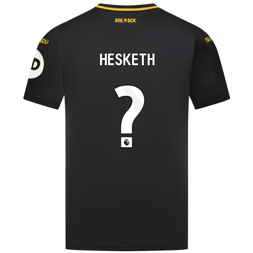 Vaikiškas Owen Hesketh #0 Juoda Išvykos Marškinėliai 2024/25 T-Shirt