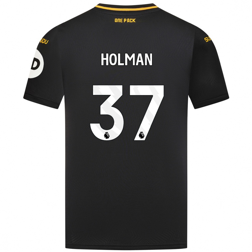 Vaikiškas Fletcher Holman #37 Juoda Išvykos Marškinėliai 2024/25 T-Shirt