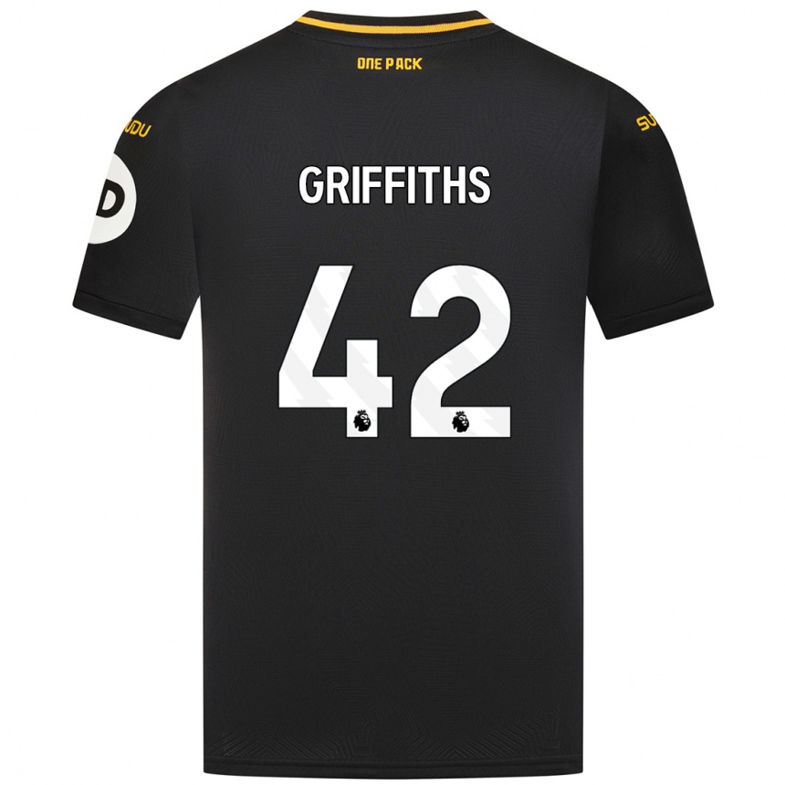 Vaikiškas Harvey Griffiths #42 Juoda Išvykos Marškinėliai 2024/25 T-Shirt